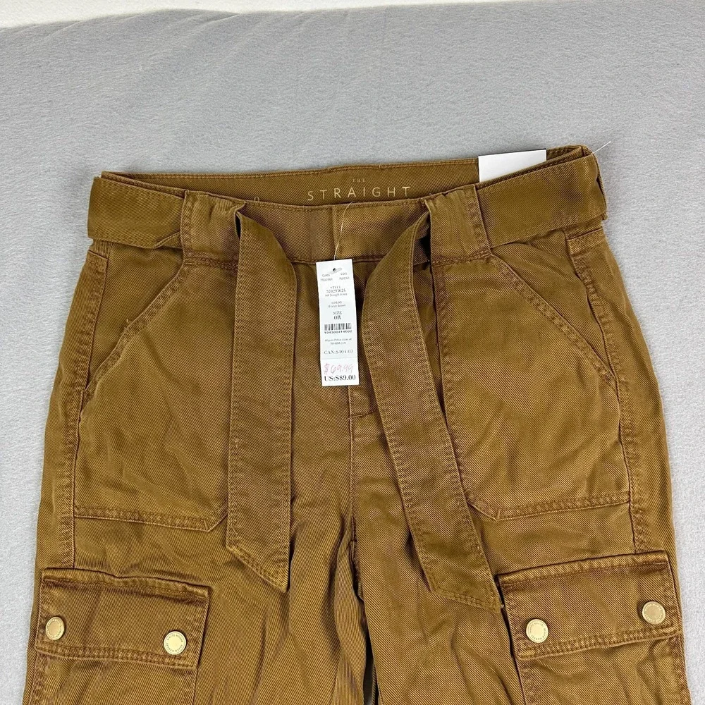 White House Black Market Brown tracksuit Jacket S cargo Pants 0 Stretch Set NEW - Picture 5 of 16